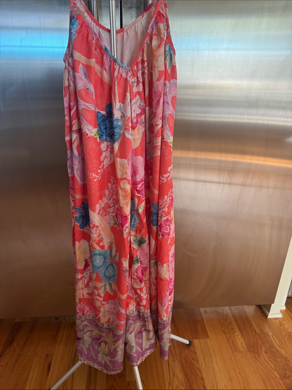 Coral Floral Maxi Dress